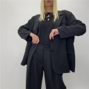 completo giacca over e pantalone palazzo black